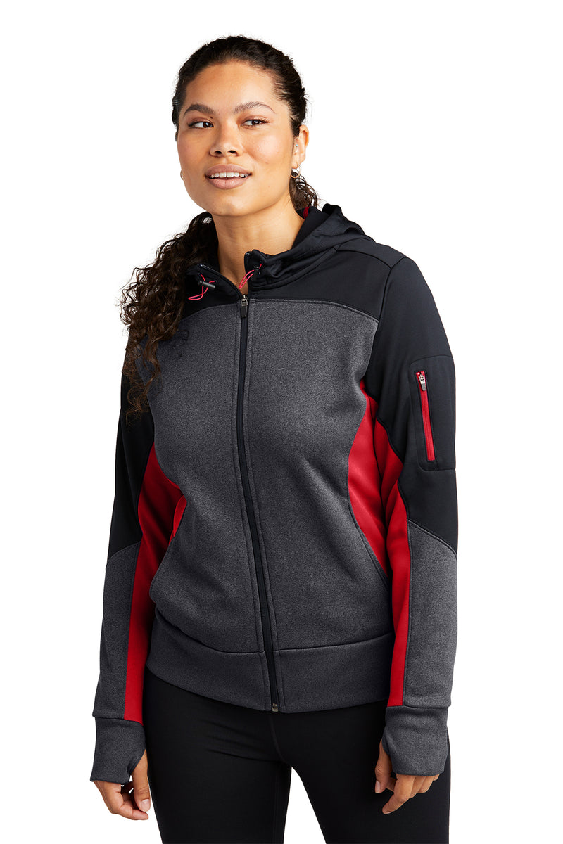 Sport Tek Ladies Tech Fleece Full Zip Hooded Jacket LST245 Major Drilling