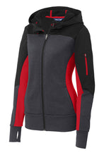 Load image into Gallery viewer, Sport-Tek Ladies Tech Fleece Full-Zip Hooded Jacket - #LST245