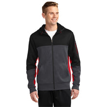 Load image into Gallery viewer, Sport-Tek Tech Fleece Colorblock Full-Zip Hooded Jacket - #ST245